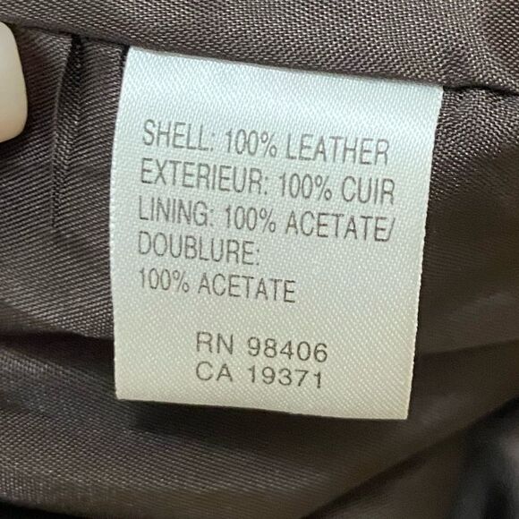 Theory For Scoop Leather Brown Pants Suede Straight Leg Trousers Size 2 - Picture 8 of 9